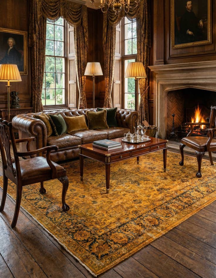 Detail image of 7' 11 x 11' 3 Vintage Royal Wool Rug