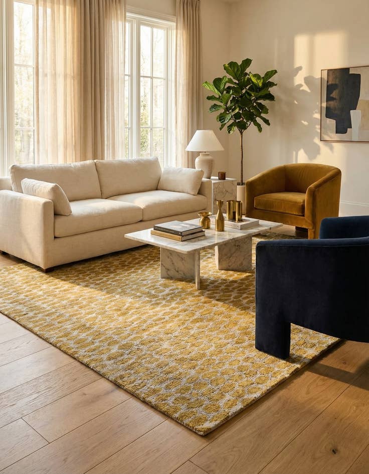 Detail image of 6' 1 x 9' 1  Hand Knotted Darya Wool Rug