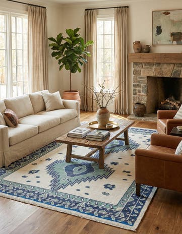 7' 10 x 9' 10 Hand Knotted Moroccan Wool Rug