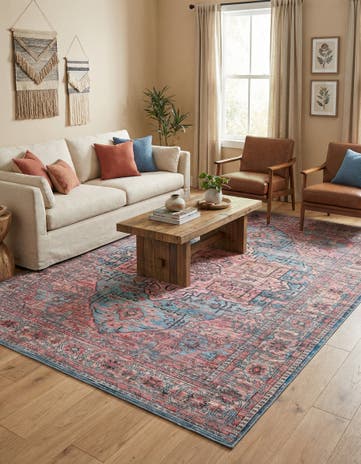 Blue Washable Maahru Rug