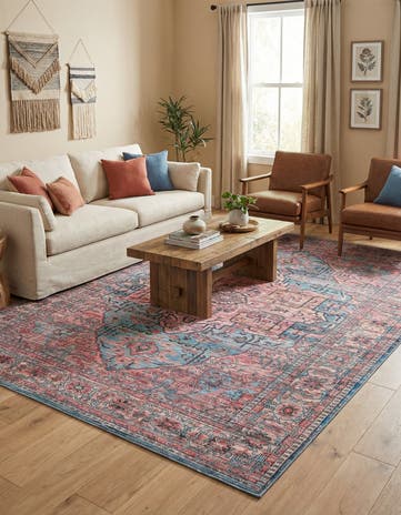 Blue Washable Maahru Rug