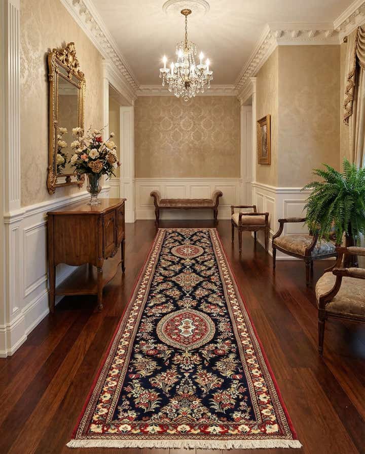 2' 11 x 13' 6 Hand Knotted Qom Persian Runner Rug