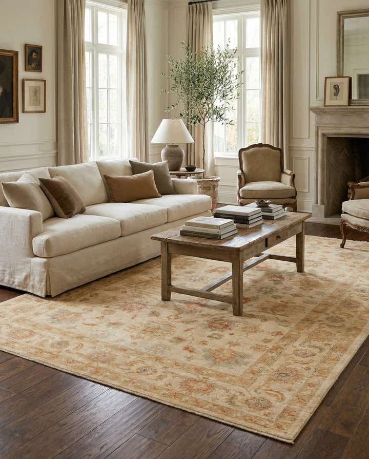 6' 9 x 9' 7 Hand Knotted Peshawar Ziegler Rug