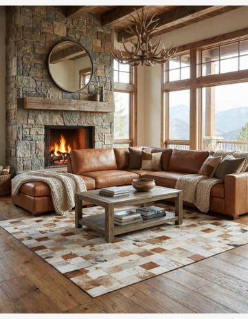 8' 1 x 9' 11 Cowhide - Patchwork Rug