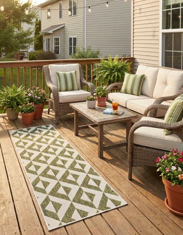 2' x 8' Easy-Clean Jill Zarin Napa Indoor / Outdoor Runner Rug
