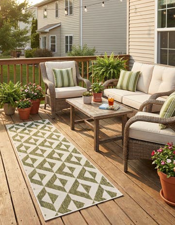 2' x 8' Easy-Clean Jill Zarin Napa Indoor / Outdoor Runner Rug