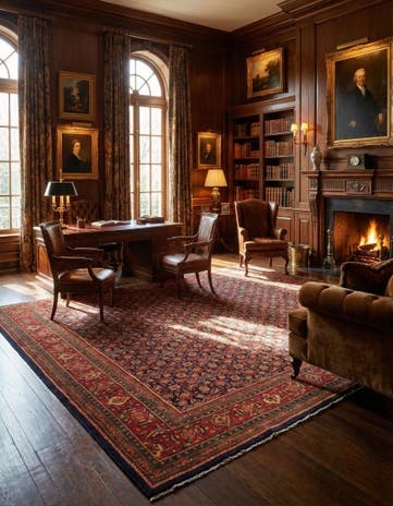 10' 2 x 12' 9 Hand Knotted Sarough Persian Wool Rug