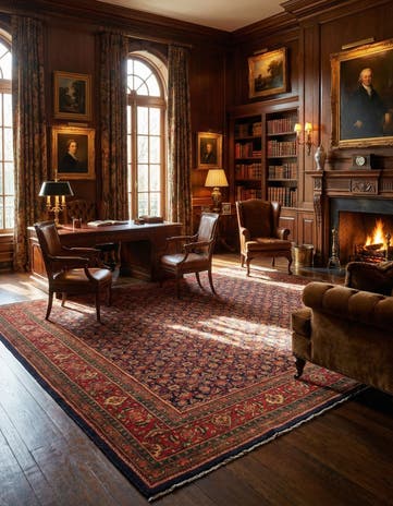 10' 2 x 12' 9 Hand Knotted Sarough Persian Wool Rug