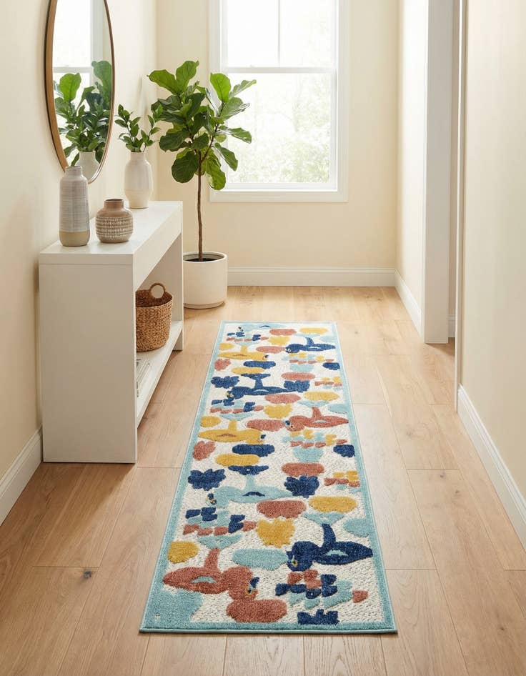 Detail image of 2' x 10'  Washable Belize Indoor / Outdoor Runner Rug