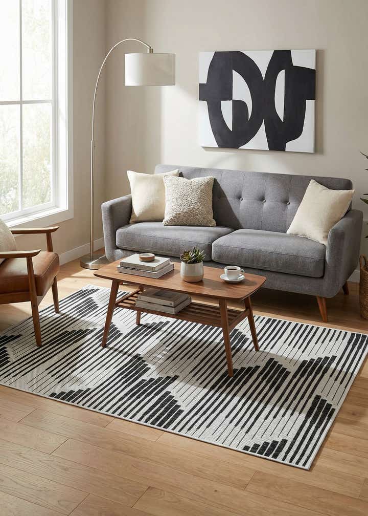 4' x 6' Easy-Clean Modern Indoor / Outdoor Rug