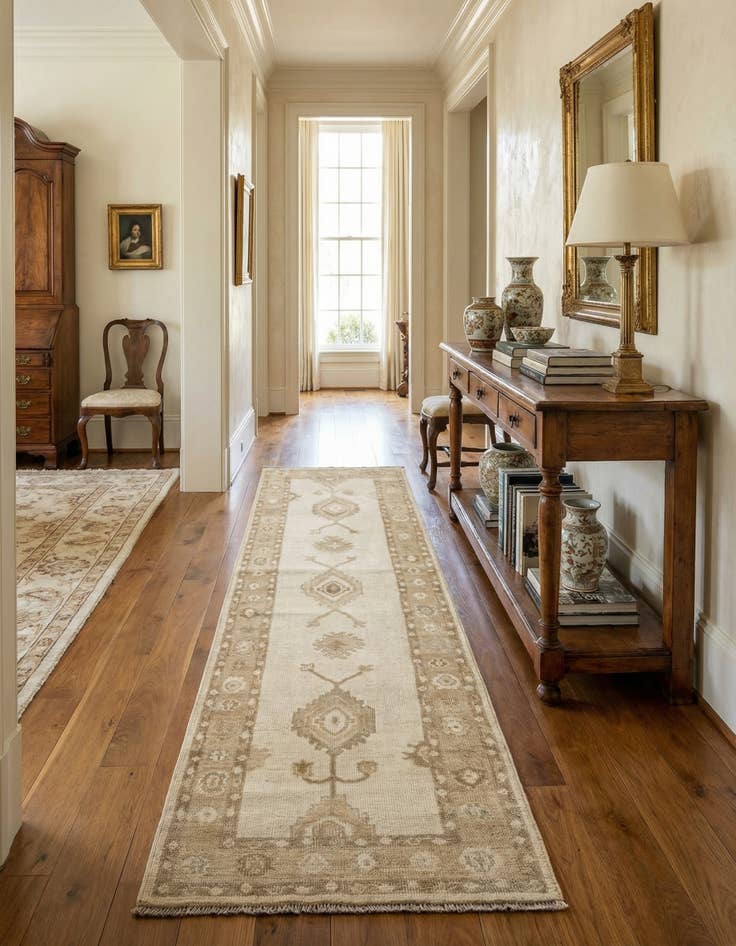 Detail image of  2' 9 x 10'  Hand Knotted Oushak Rug