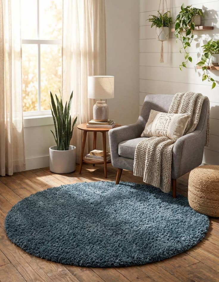 Detail image of  3' x 3' Zermatt Shag Round Rug