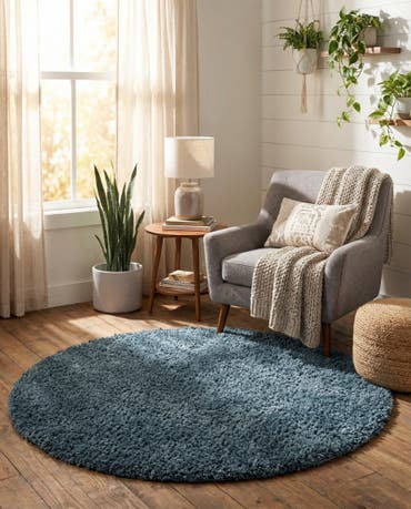  3' x 3' Zermatt Shag Round Rug