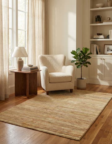 3' 8 x 5' 5 Hand Knotted Modern Ziegler Rug