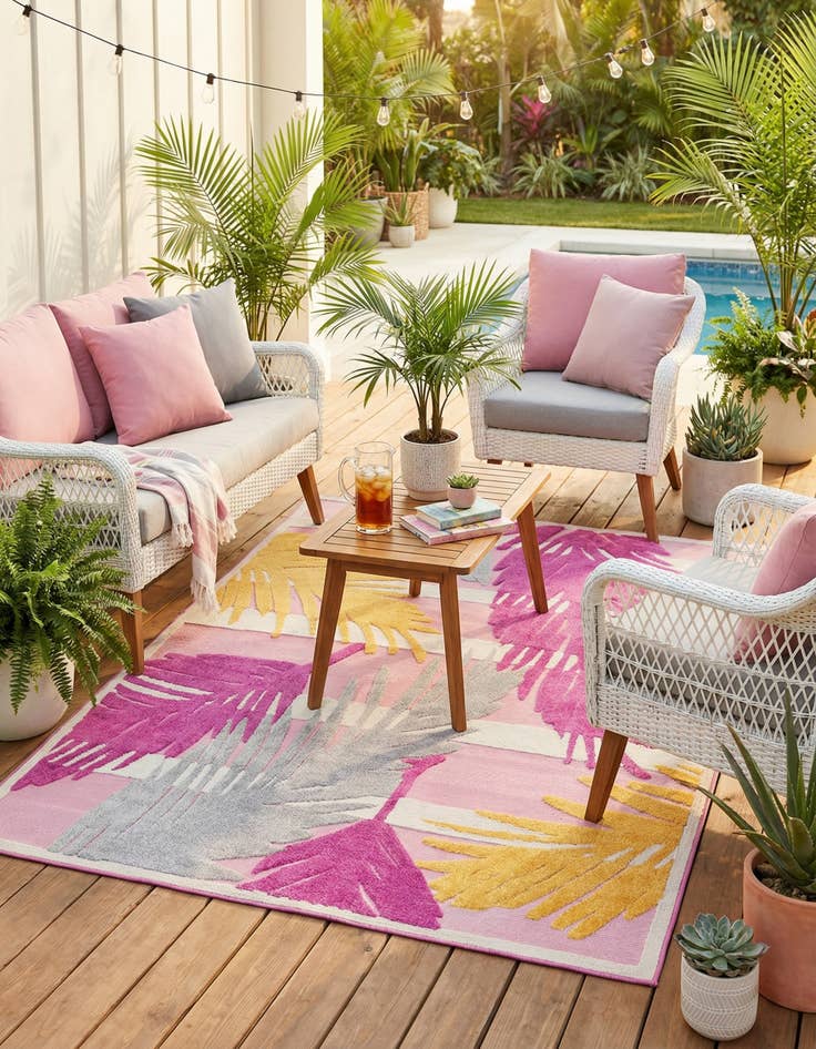 Detail image of 6' x 9'  Washable Aruba Indoor / Outdoor Rug