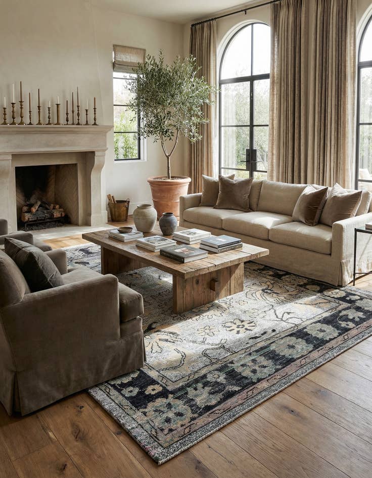 Detail image of 9' x 12' 6  Hand Knotted Oushak Wool Rug