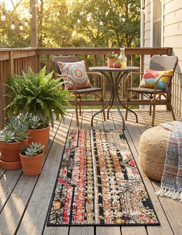 2' x 6' Easy-Clean Casablanca Indoor / Outdoor Runner Rug