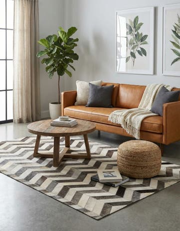 4' 2 x 6' 1 Cowhide - Patchwork Rug