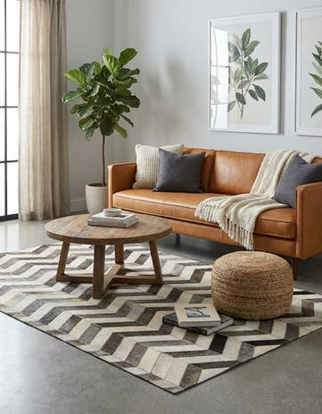 4' 2 x 6' 1 Cowhide - Patchwork Rug
