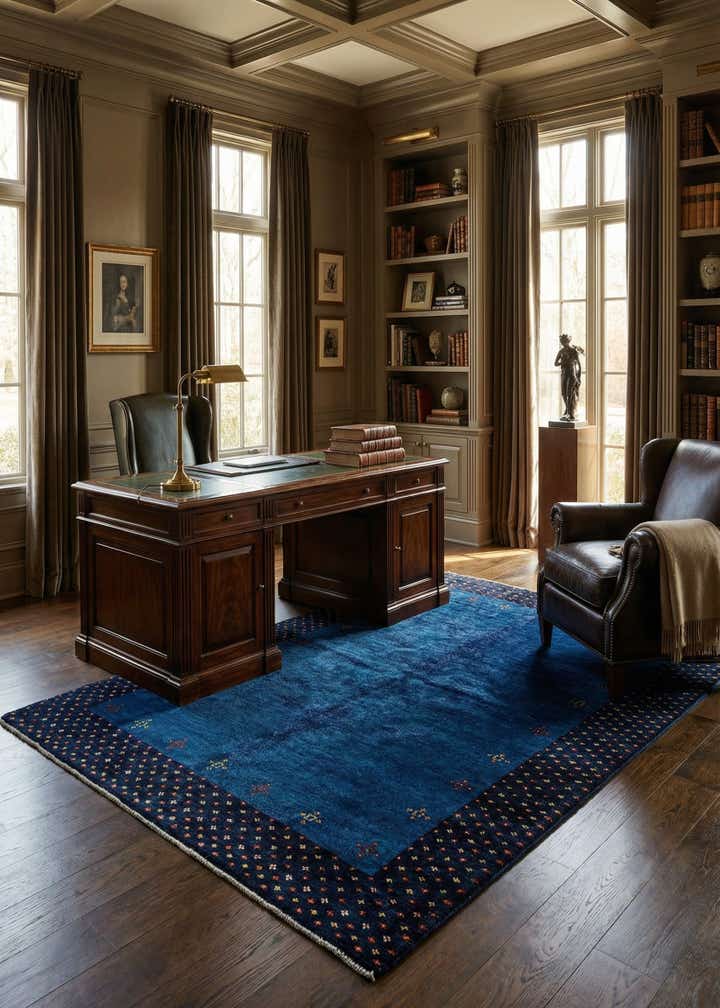 4' 8 x 6' 8 Hand Knotted Kashkuli Gabbeh Wool Rug