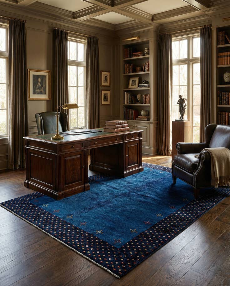 Detail image of 4' 8 x 6' 8 Hand Knotted Kashkuli Gabbeh Wool Rug