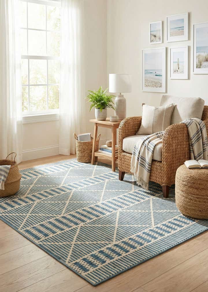 4' x 6' Easy-Clean Trellis Indoor / Outdoor Rug