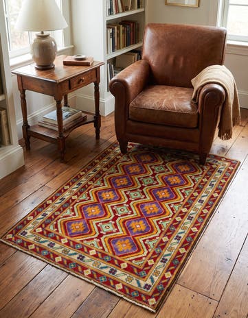 3' 4 x 5' 1 Hand Knotted Balouch Wool Rug