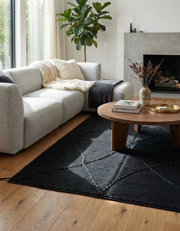 4' 2 x 6' 2 Hand Woven Kilim Modern Wool Rug