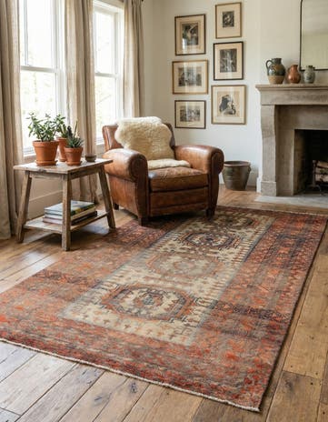 4' x 7' 4 Hamedan Rug