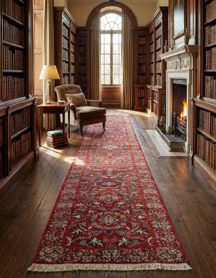 Detail image of 2' 8 x 16' Sarouk Wool Runner Rug