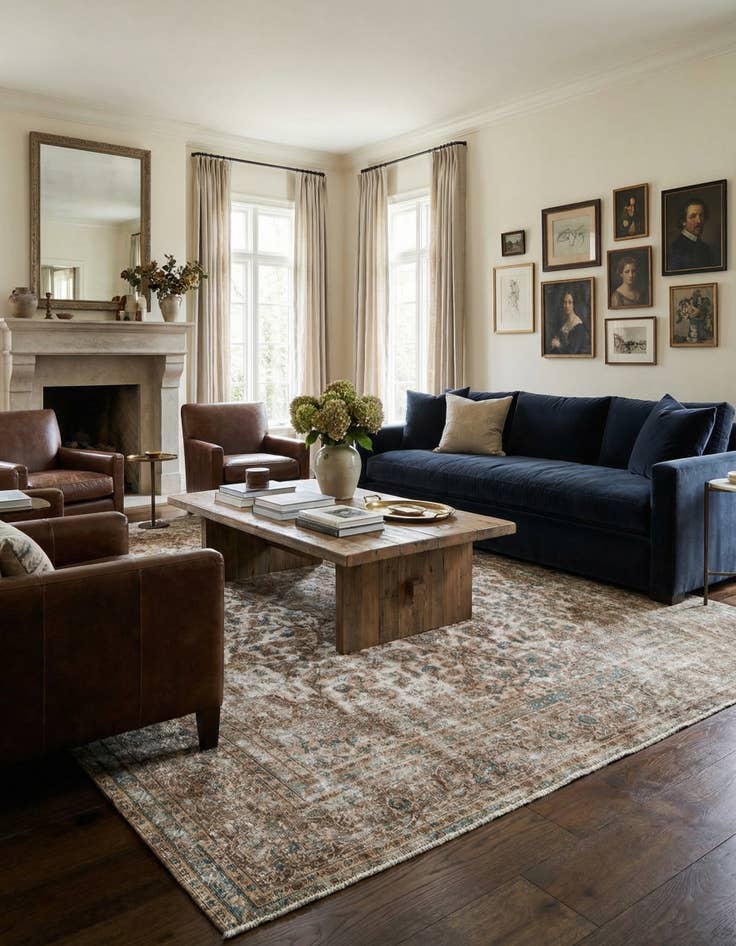 Detail image of  9' 5 x 11' 10  Hand Knotted Ultra Vintage Persian Wool Rug