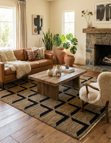 5' x 6' 6 Hand Knotted Kashkuli Gabbeh Wool Rug