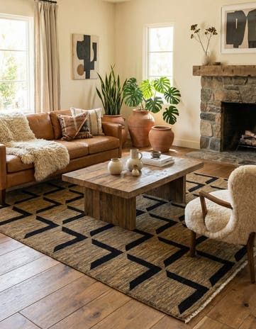5' x 6' 6 Hand Knotted Kashkuli Gabbeh Wool Rug
