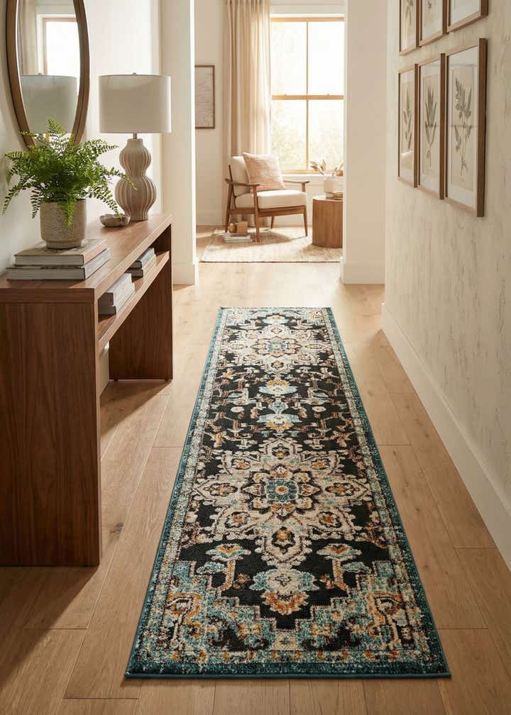 2' 7 x 10' Easy-Clean Casablanca Indoor / Outdoor Runner Rug