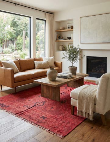 5' 7 x 8' Hand Woven Kilim Modern Wool Rug