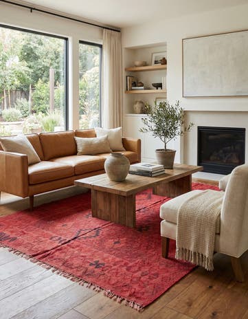 5' 7 x 8' Hand Woven Kilim Modern Wool Rug
