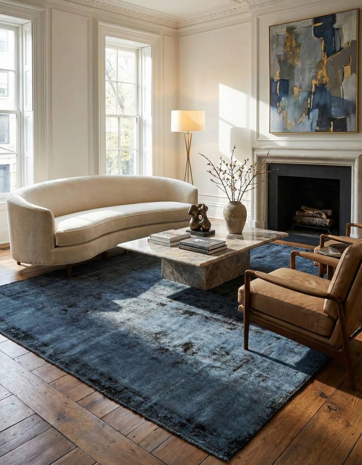 Detail image of 6' 10 x 9' 3  Hand Knotted Ultra Vintage Persian Wool Rug