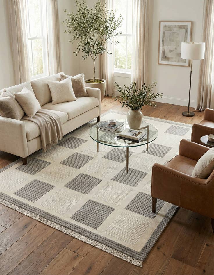 Detail image of 5' 7 x 7' 11  Hand Knotted Darya Wool Rug