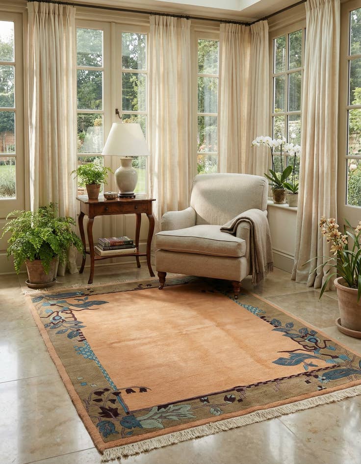 Detail image of 5' 6 x 7' 7 Hand Knotted Nepal Wool Rug