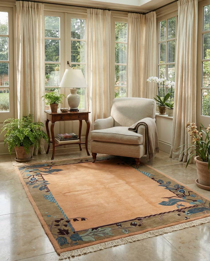 Detail image of 5' 6 x 7' 7 Hand Knotted Nepal Wool Rug