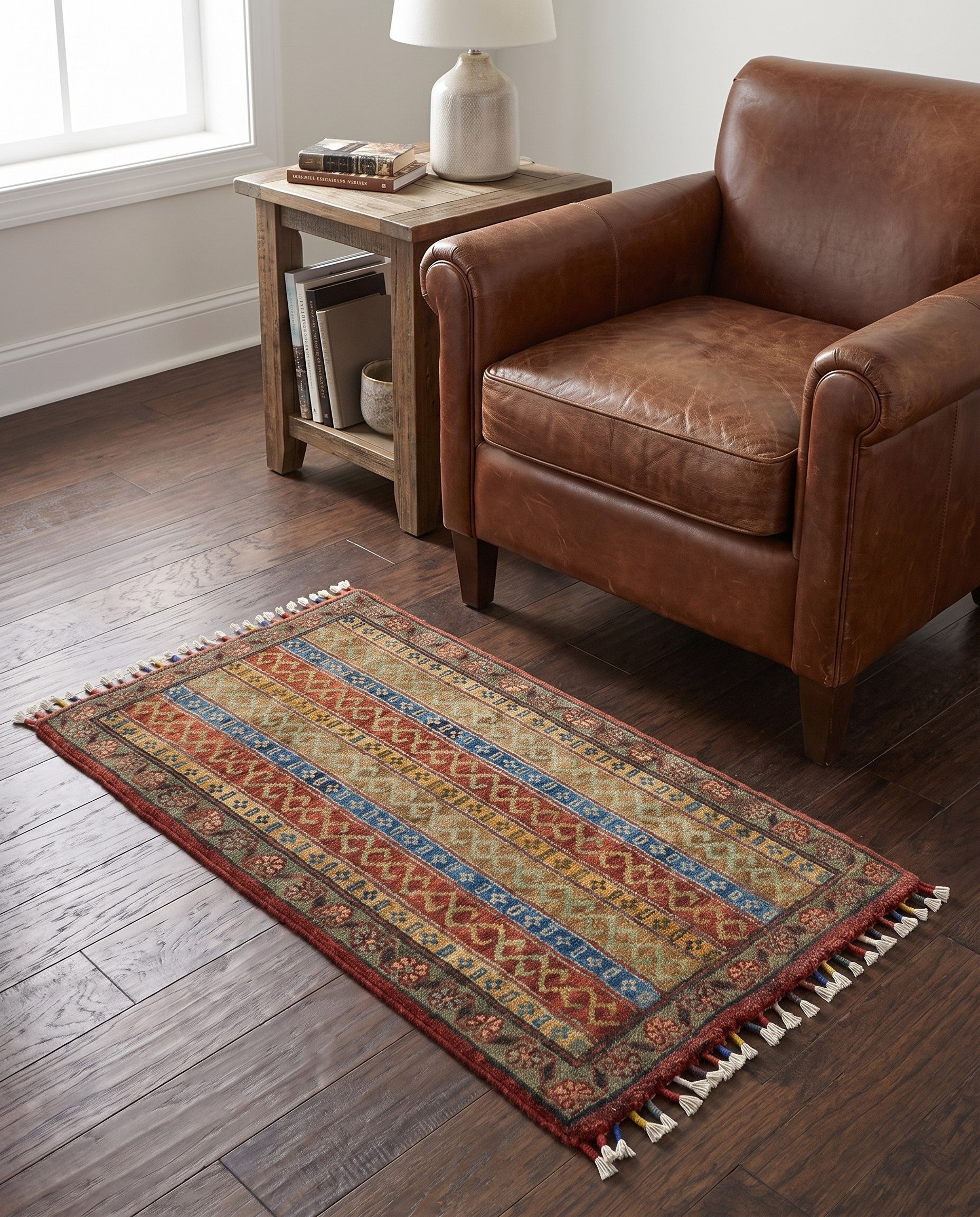 1' 8 x 3' 3 Hand Knotted Kazak Rug
