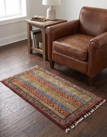 1' 8 x 3' 3 Hand Knotted Kazak Rug