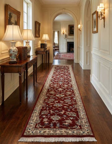 2' 3 x 13' 3 Kashan Wool Runner Rug