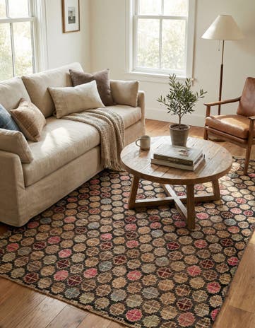 5' x 8' 2 Hand Knotted Moroccan Wool Rug