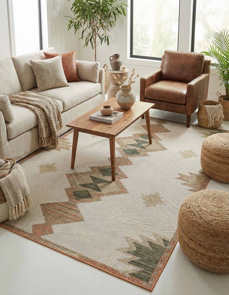 Detail image of 7' 10 x 10'  Washable Baja Indoor / Outdoor Rug