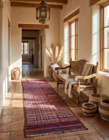 2' 1 x 10' 2 Hand Knotted Kilim Fars Persian Wool Runner Rug