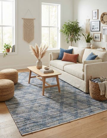 9' x 12' Hand Woven Chindi Cotton Rug