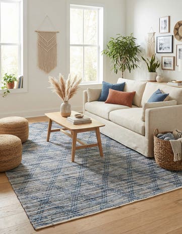 9' x 12' Hand Woven Chindi Cotton Rug