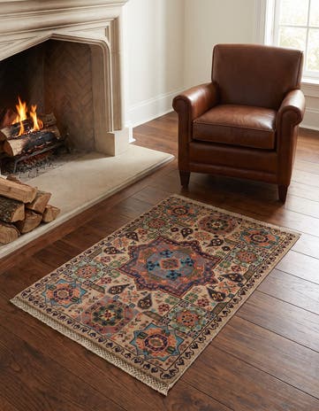 2' x 3' 2 Hand Knotted Mamluk Ziegler Rug