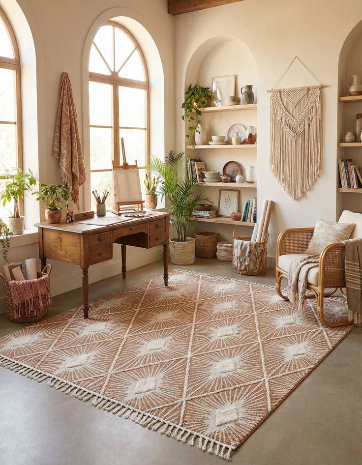 Detail image of  10' x 10' Boho Square Rug